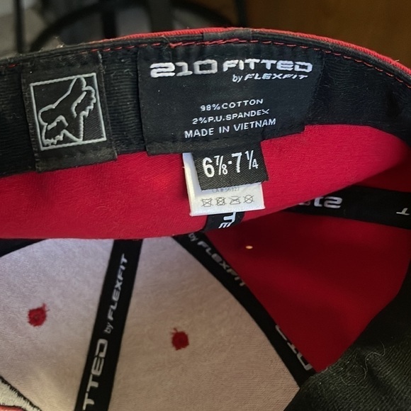 Red Bull Fighters Baseball Cap Premium Fitted 210 In Red Limited Edition - Picture 6 of 8